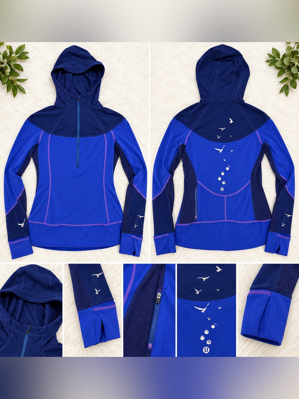 RARE Vintage Lululemon Run Pullover Birds in Flight Size 6